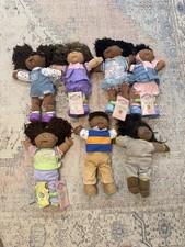 Lot of 7 Vintage Cabbage Patch Kids Dolls Open Box w/ Adoption Papers CPK picture