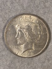 1923-P Peace Silver Dollar $1 US Coin 90% Silver Philadelphia Mint Raw XF/AU picture