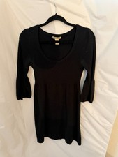 VTG Forever 21 Women's S Black Ribbed Knit Mini Dress picture