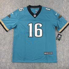 Jacksonville Jaguars Trevor Lawrence Jersey Mens XL  Teal Blue Patch Logo 16 New picture