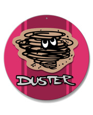 1970 - 1975 Plymouth Duster Emblem Novelty Round Aluminum Sign - Aluminum - 14 c picture