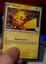 4 HD Fart Swirl🌀 Pikachu day 51/162 Cosmos Holo Bleed Error Rare Pokémon TCG ✨️ picture