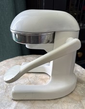 Vintage Ramcon Hand Crank Citrus Juicer Press White/Chrome Cast Metal Lever picture