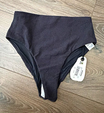 prAna Women’s Lahari High Rise High-Waisted Swim Bottom Textured Black XS NWT picture