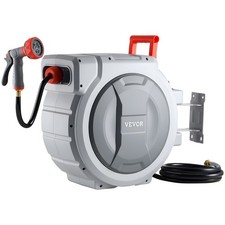 VEVOR Retractable Garden Hose Reel 1/2 in x 130 ft Wall Mount 9-Function Nozzle picture