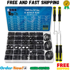 32 Size 1540 Pcs O Rings Assortment Kit Metric Nitrile Rubber Oring Set with 4 P picture