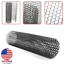 Car Grille Mesh Net Sheet Aluminum Rhombic Auto Grill Universal Black 40
