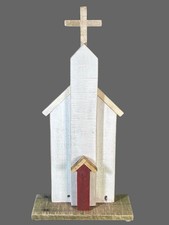 Reclaimed Wood Church | Farmhouse / Rustic Style Home Decor | Great Gift picture