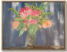 Pamela Bible Original Flowers 30X40 Canvas Acrylic Abstract Impasto Wall Art picture