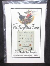 2009 Notforgotten Farm THE GOODWITCH SAMPLER Pattern L. Brechlin Halloween NEW picture