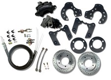 1980-1996 Ford Bronco 8.8 Rear Disc Brake Conversion Kit Black  w/ e-brake cable picture