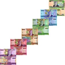 TURKMENISTAN SET OF 6  PCS 50-10,000 0,000 MANAT P 16, 17, 18, 19, 20, 21 UNC picture