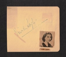 Vivien Leigh Actress Original Signed Autograph Album Page Gone with the Wind picture