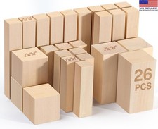 26Pcs Basswood Carving Blocks Kit – 4 Sizes Soft Wood for Whittling picture
