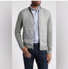 Peter Millar Crown Crafted Holdridge Hybrid Zip Jacket Gale Gray Size L picture