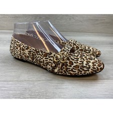 Talbots Leopard Print Women's Pointed Toe Ballet Flats Brown Tan Size 8 Shoes picture