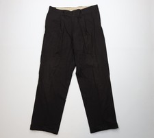 Vtg 50s Rockabilly Mens 36x32 Distressed Heavy Wool Loomed Gabardine Pants USA picture