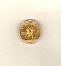 1984 W $10 Gold Los Angeles XXIII Olympiad Commemorative GOLD Coin .4837oz picture