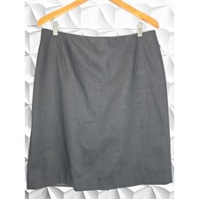 Prada Milano Black Cotton Pencil Skirt Side Zip Back Split Size IT 48 picture