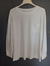 Wiholl Oversized Cuffed Long Sleeve Shirt Loose Fitting Women’s 2X White (TB) picture