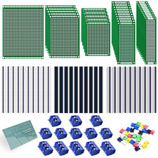 104Pcs Double Sided PCB Board Kit, Prototype Boards for DIY Soldering and Electr picture