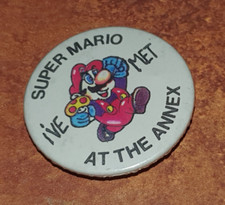 Ex rare 1989 promotion event I've Met Super Mario Bros Nintendo button badge pin picture