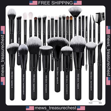 29pcs Professional Makeup Brush Set for Face & Eye, Black picture