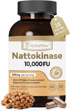 Advanced Nattokinase Supplement 10000 FU 500Mg, 60 Vegan Capsules picture