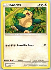 Snorlax Rare Akira Komayama Hidden Fates 50/68 NM picture