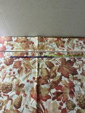 4 Pier 1 Imports Dinner Napkins Fall Leaves Cotton Hemmed Edges Autumn picture