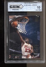 1993-94 Michael Jordan Stadium Club #1 Gem Mint 10 Chicago Bulls GOAT HOF MVP picture