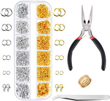 1200Pcs Open Jump Rings and Lobster Clasps Jewelry Findings Kit picture