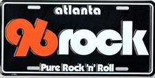 Beautiful Black 96rock Embossed License Plate Offered By Willard at 96rock picture