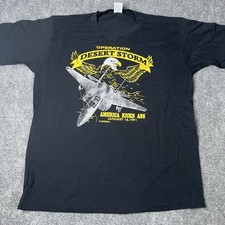Vtg 1991 Desert Storm Shadow Jet Fighter T-shirt Single Stitch Military Tee Xl picture