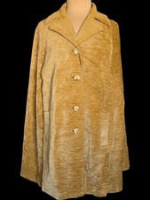 Vintage 60s Joseph Magnin Gold Chenille Cape Coat Sz M/L picture