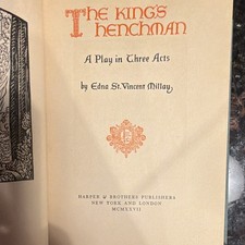 Edna St. Vincent Millay The King's Henchman HC Harper & Brothers 1927 picture