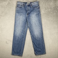Madewell Jeans Womens 28 Blue The Dad Jean Light Wash Button Fly Relaxed Denim picture