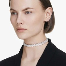 Swarovski Millenia collar necklace Octagonal cut, white, rhodium plated picture