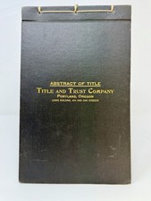 Antique 1860’sAbstract of Title Property Deed Documents Portland OR West Coast picture
