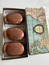 Vintage Caswell Massey Sandalwood Soap New Open Box 3 Bars Individually Wrapped picture