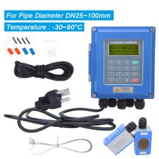 Ultrasonic Liquid Flow Meter Digital Flowmeter with TS-2 Transducer DN25mm-100mm picture