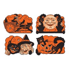 Beistle Vintage Halloween Cutouts 4-Pack – 4 Pack, picture