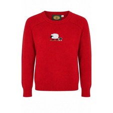 Vintage Banner House Red Sheep Embroidered Wool Crewneck Sweater Womens M Farm picture