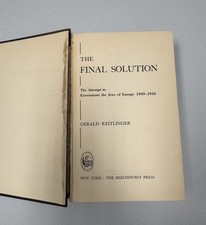 RARE 1953 First US Edition The Final Solution Gerald Reitlinger Jewish Holocaust picture