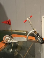 VINTAGE ALL ALUMINUM MODEL TOY SCOOTER  COLLECTIBLE 8” picture