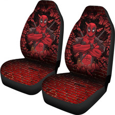 Breaking The Wall Deadpool Car Seat Covers (set of 2) picture