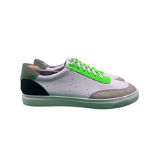 M. Gemi The Paolo White Green Low Top Leather Sneakers Mens EU 46 US 13 picture