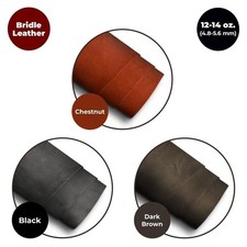 12-14oz (4.8-5.6 mm) Bridle Veg Tan Cowhide Leather Sheet Hides picture