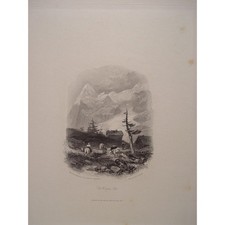 The Wengen Alps, Switzerland - 1832 engraving picture