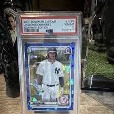 Topps 2020 Bowman Chrome Sapphire Jasson Dominguez Yankees #BCP-8 RC PSA 10 picture